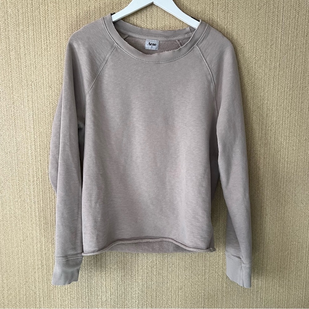 ACNE STUDIOS College Cut Beige Sweatshirt. Men’s Medium​​​​​​​​​